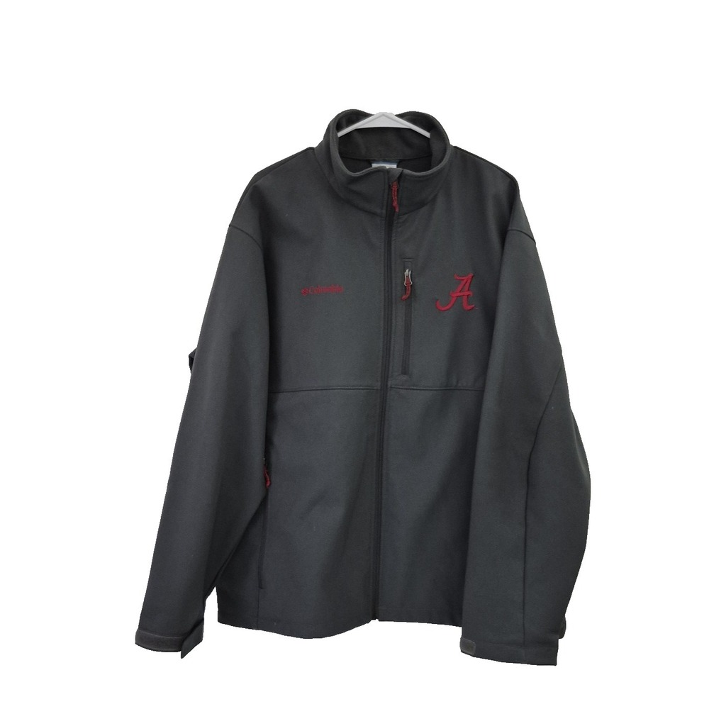 Alabama Crimson Tide Jacket Mens 2XL Gray NCAA Football Columbia Softshell